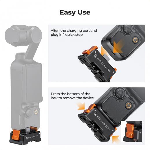 k&f Charging Adapter Base for DJI Osmo Pocket 3, Desktop Type-C Charging Dock Fit Arca-Swiss Standard, with 1/4 Screw Hole/Folding Finger, Aluminum Alloy Bracket k&f Charging Adapter Base for DJI Osmo Pocket 3, Desktop Type-C Charging Dock Fit Arca-Swiss Standard, with 1/4 Screw Hole/Folding Finger, Aluminum Alloy Bracket